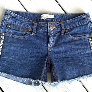 Free People Indigo Denim Shorts
